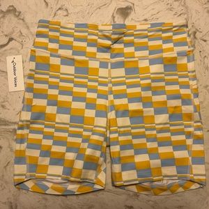 Outdoor Voices Checkered Print OV Teachsweat 6” shorts NWT